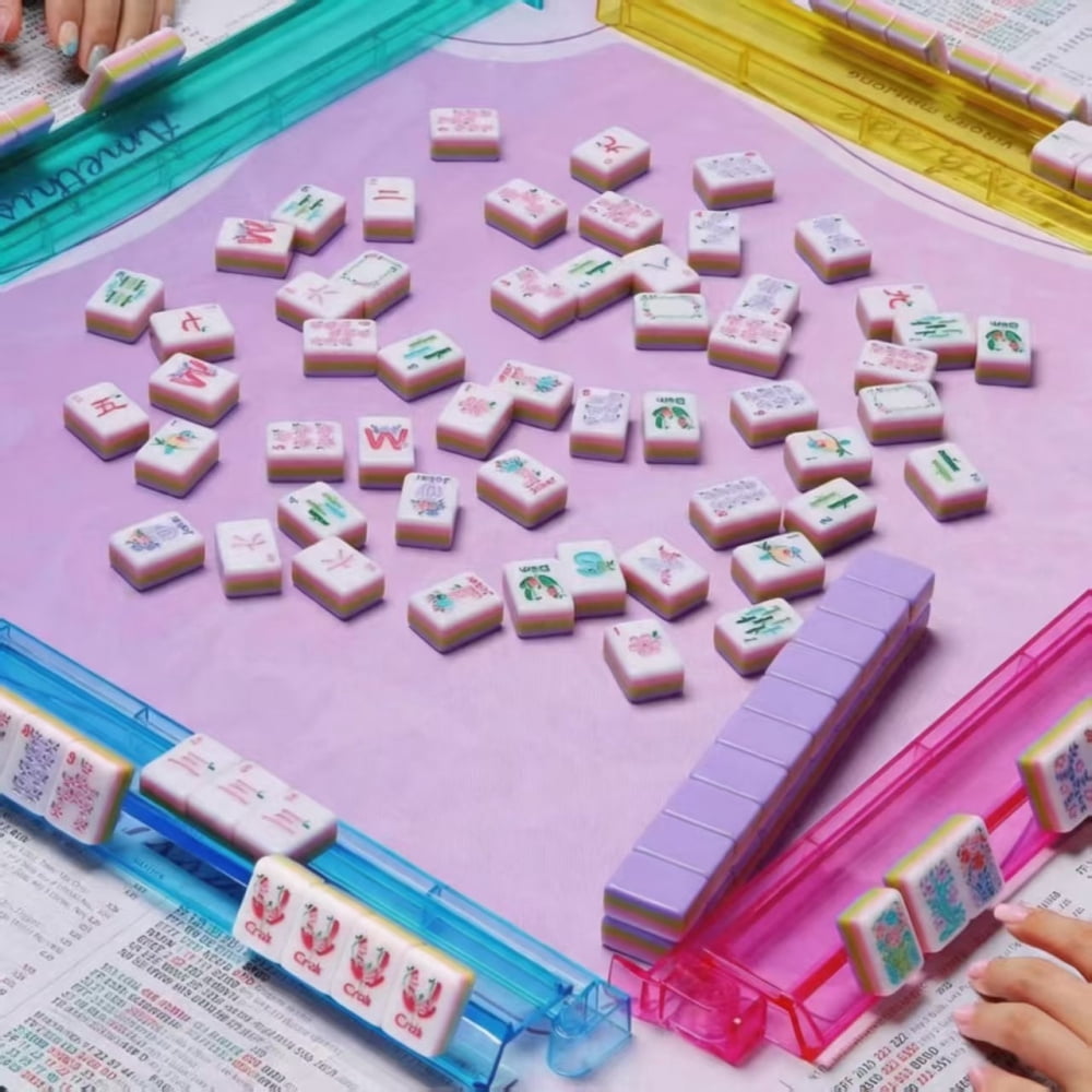 Classic Family Game Night American Mahjong Set - 160 Acrylic Tiles, Mat, Storage Bag & Accessories 3 Classic Family Game Night American Mahjong Set - 160 Acrylic Tiles, Mat, Storage Bag & Accessories - Image 3