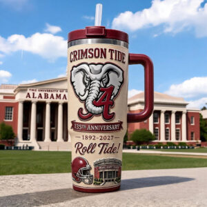 Alabama Crimson Tide 135th Anniversary 1892-2027 Roll Tide Tumbler