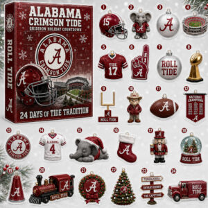 Alabama Crimson Tide NCAA Gridiron Holiday Advent Calendar 2026 for College Football Fans