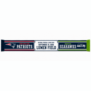 American Football Event 2026 New England Patriots Vs Seattle Seahawks Scarf Version 4