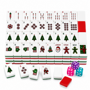 Clear Halloween American Mahjong Set - 160 Acrylic Tiles, Mat, Storage Bag & Accessories