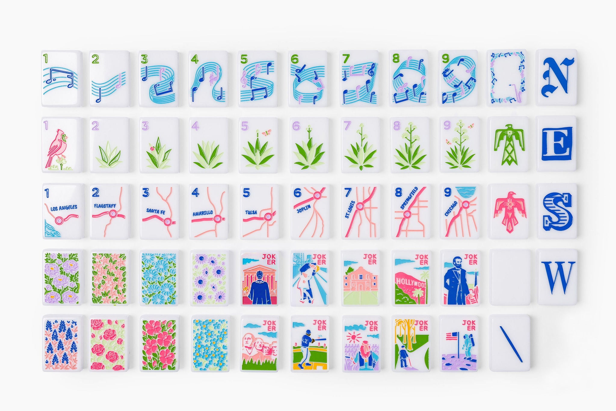 Crisp White Americana Heritage American Mahjong Set - 160 Acrylic Tiles, Mat, Storage Bag & Accessories 1 Crisp White Americana Heritage American Mahjong Set - 160 Acrylic Tiles, Mat, Storage Bag & Accessories