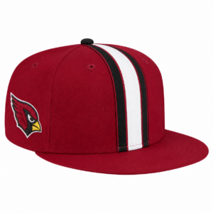 Arizona Cardinals Cardinal Red Black White Team Stripe Embroidered Logo Snapback Cap for Football Fans