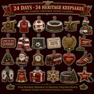 Arsenal Come On You Gunners Christmas Advent Calendar 2026 for Soccer Fans