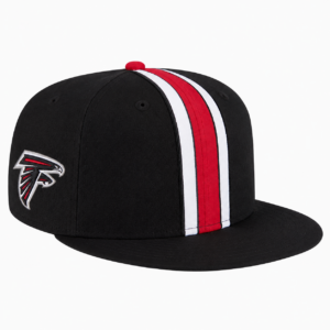 Atlanta Falcons Black Red White Team Stripe Embroidered Logo Snapback Cap for Football Fans