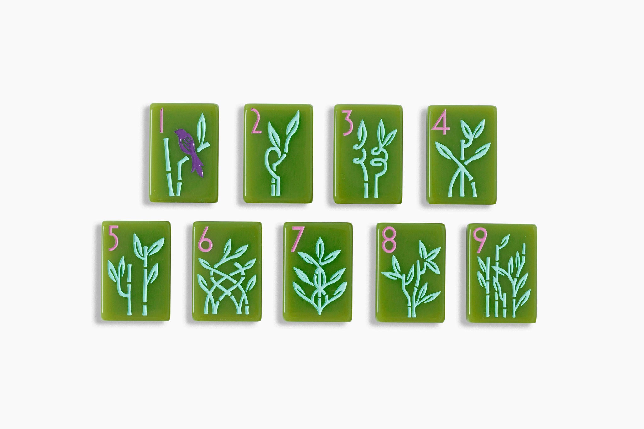Avocado Green Botanical Art Nouveau American Mahjong Set - 160 Acrylic Tiles, Mat, Storage Bag & Accessories 3 Avocado Green Botanical Art Nouveau American Mahjong Set - 160 Acrylic Tiles, Mat, Storage Bag & Accessories - Image 3