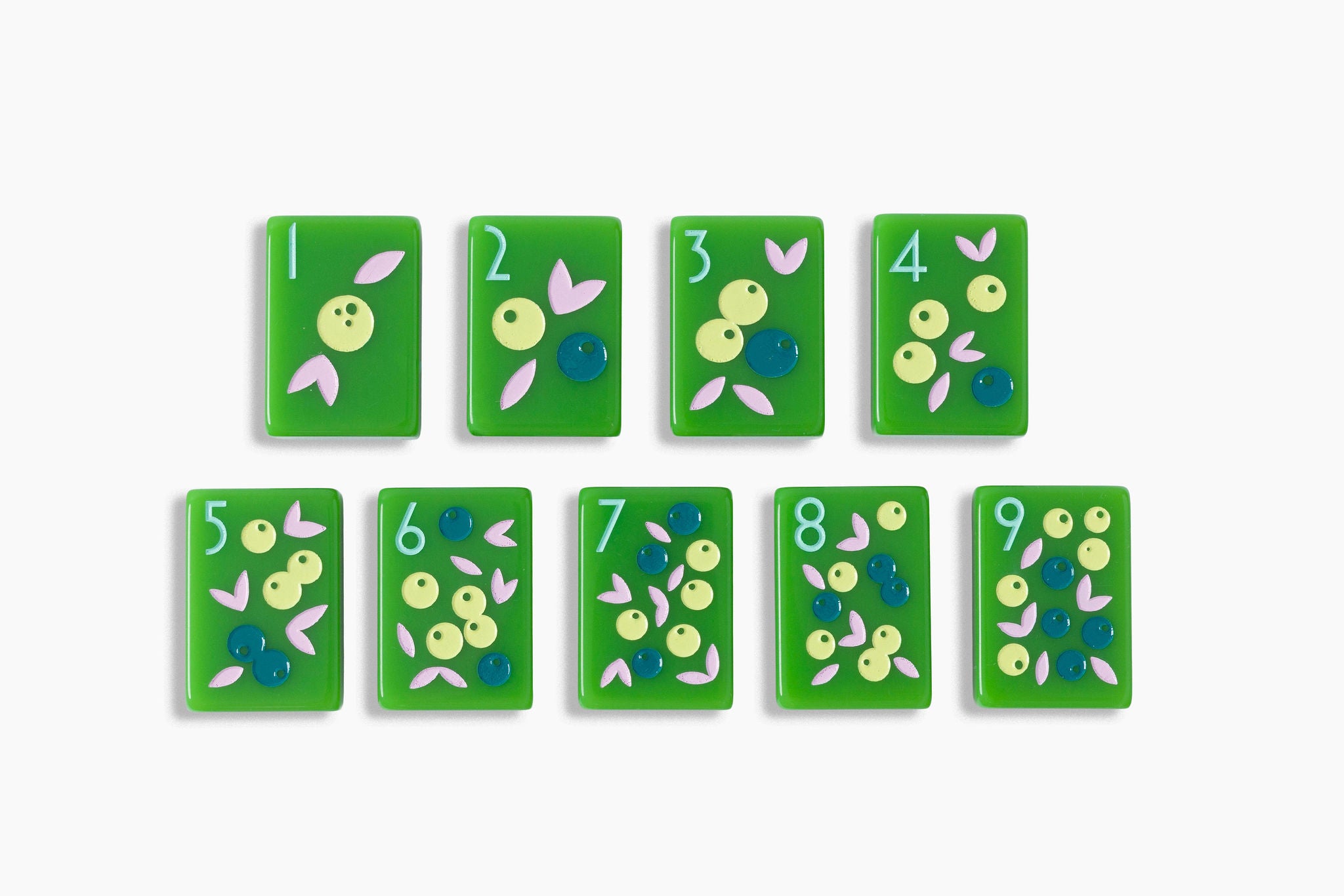 Avocado Green Botanical Art Nouveau American Mahjong Set - 160 Acrylic Tiles, Mat, Storage Bag & Accessories 2 Avocado Green Botanical Art Nouveau American Mahjong Set - 160 Acrylic Tiles, Mat, Storage Bag & Accessories - Image 2
