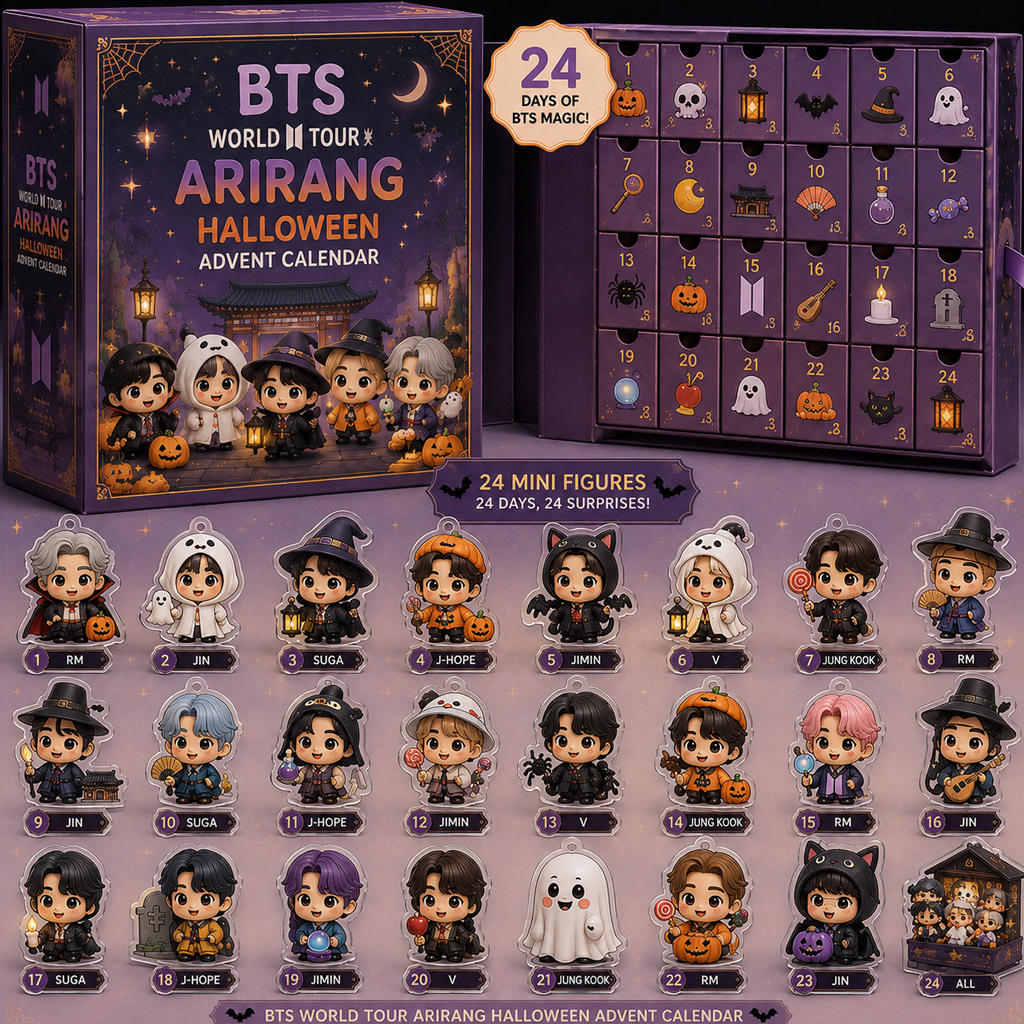 BTS World Tour Arirang Halloween 24 Day Countdown Advent Calendar 2026 for K-Pop Fans 1 BTS World Tour Arirang Halloween 24 Day Countdown Advent Calendar 2026 for K-Pop Fans