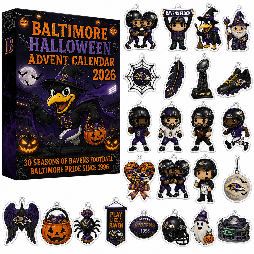 Baltimore Ravens 30th Anniversary Halloween Advent Calendar 2026 for Football Fans 1 Baltimore Ravens 30th Anniversary Halloween Advent Calendar 2026 for Football Fans