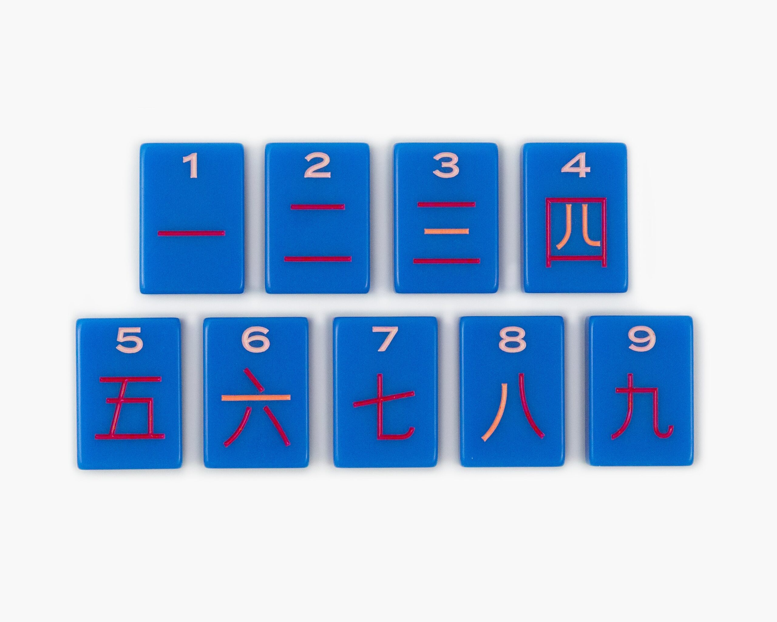 Deep Blue Minimal Mid-Century American Mahjong Set - 160 Acrylic Tiles, Mat, Storage Bag & Accessories 2 Deep Blue Minimal Mid-Century American Mahjong Set - 160 Acrylic Tiles, Mat, Storage Bag & Accessories - Image 2