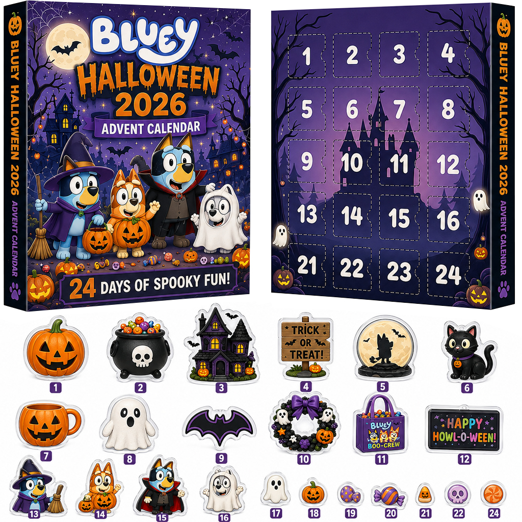 Bluey Halloween Advent Calendar 2026 for Bluey Fans 2 Bluey Halloween Advent Calendar 2026 for Bluey Fans
