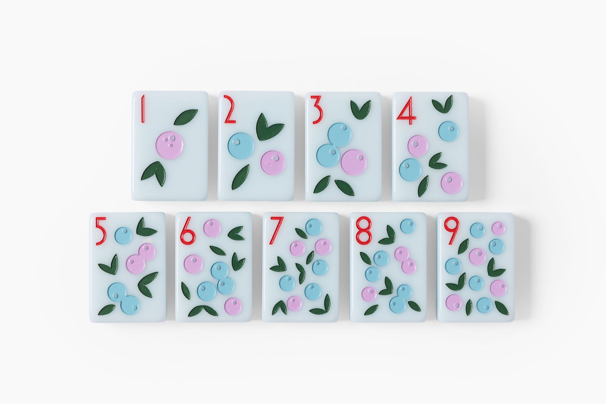 Soft Blue Botanical Summer American Mahjong Set - 160 Acrylic Tiles, Mat, Storage Bag & Accessories 2 Soft Blue Botanical Summer American Mahjong Set - 160 Acrylic Tiles, Mat, Storage Bag & Accessories - Image 2