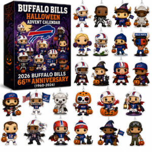 Buffalo Bills 66th Anniversary 1960-2026 Halloween Advent Calendar for Football Fans