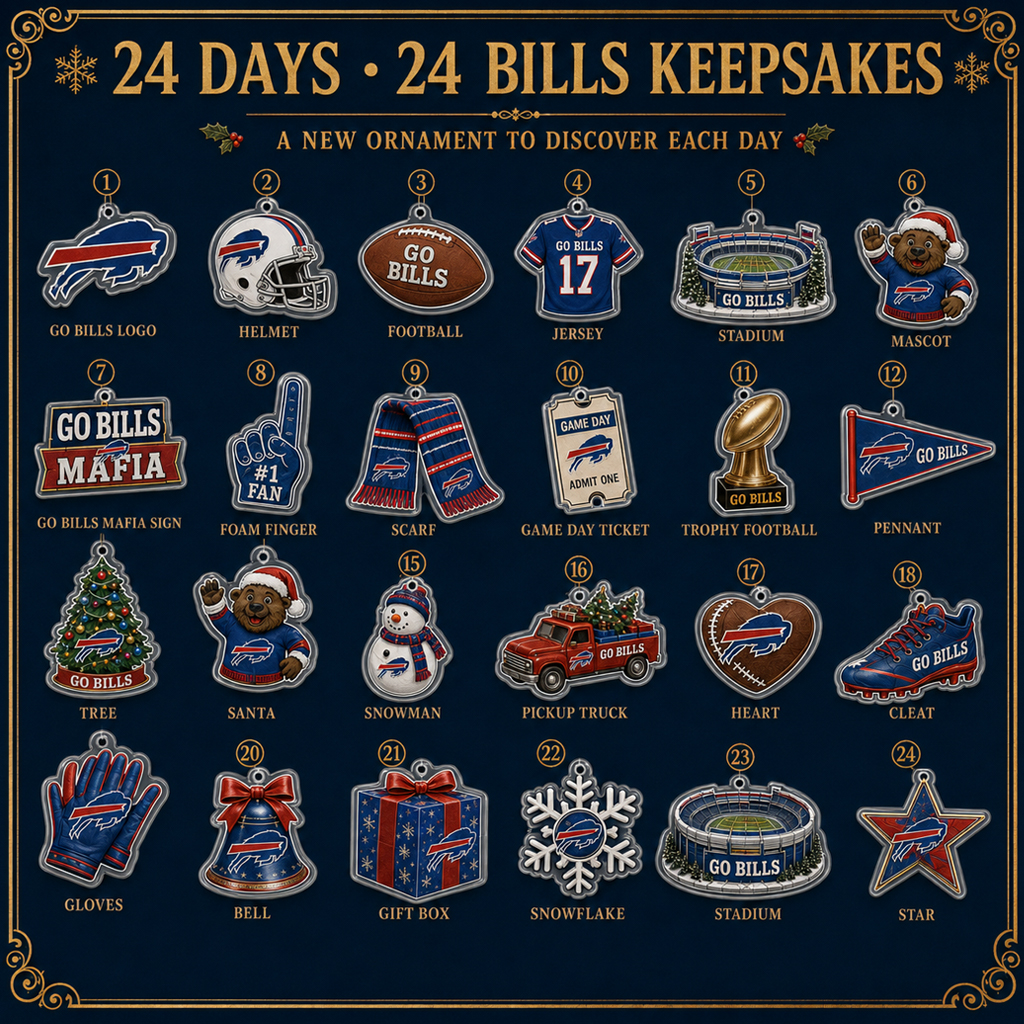 Buffalo Bills Go Bills Christmas Advent Calendar 2026 for Football Fans 2 Buffalo Bills Go Bills Christmas Advent Calendar 2026 for Football Fans