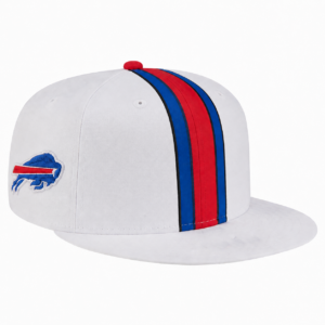 Buffalo Bills White Red Blue Team Stripe Embroidered Logo Snapback Cap for Football Fans