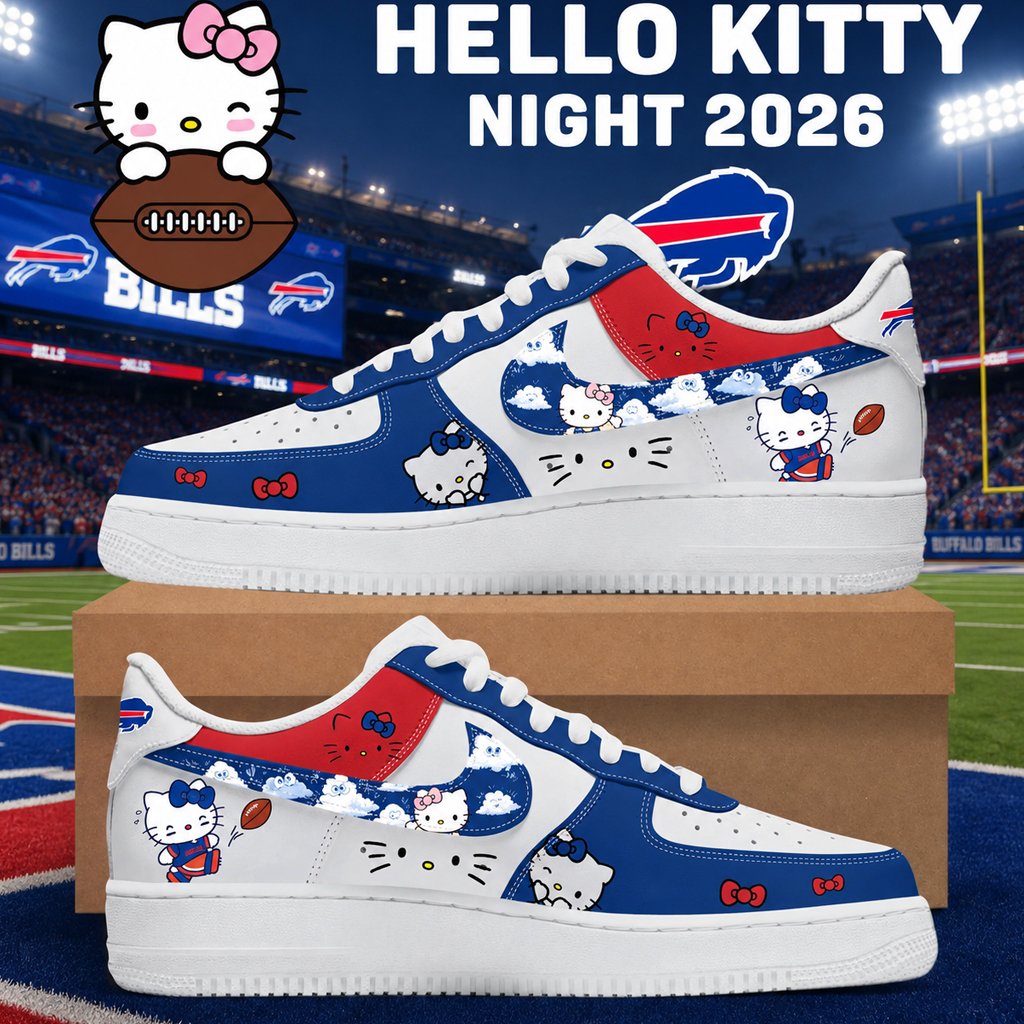 Buffalo Bills x Hello Kitty Night 2026 Blue Shoes Sneakers for Football Fans 2 Buffalo Bills x Hello Kitty Night 2026 Blue Shoes Sneakers for Football Fans - Image 2