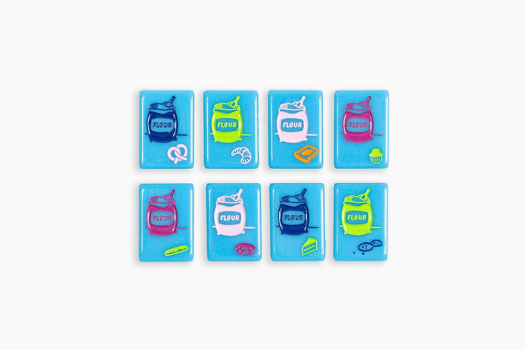Electric Blue Playful Graphic American Mahjong Set - 160 Acrylic Tiles, Mat, Storage Bag & Accessories 4 Electric Blue Playful Graphic American Mahjong Set - 160 Acrylic Tiles, Mat, Storage Bag & Accessories - Image 4