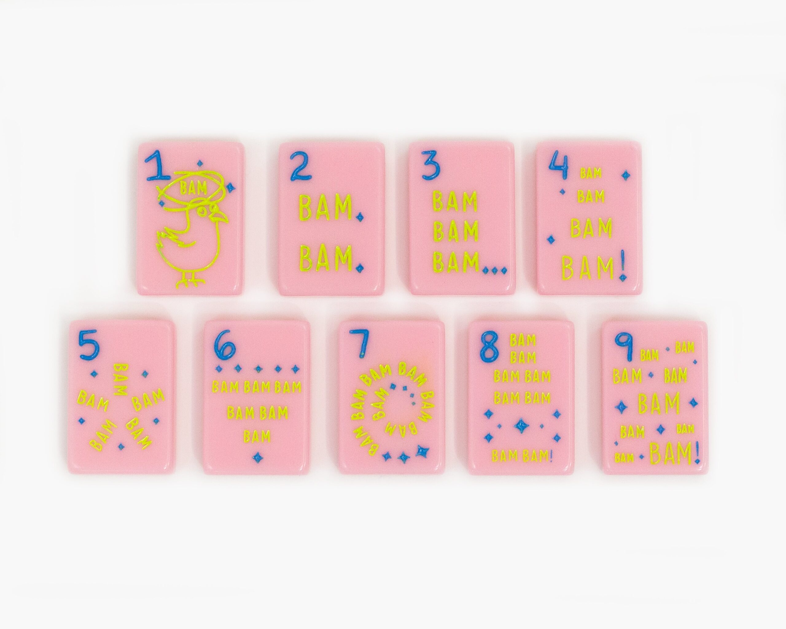 Petal Pink Playful Graphic American Mahjong Set - 160 Acrylic Tiles, Mat, Storage Bag & Accessories 2 Petal Pink Playful Graphic American Mahjong Set - 160 Acrylic Tiles, Mat, Storage Bag & Accessories - Image 2