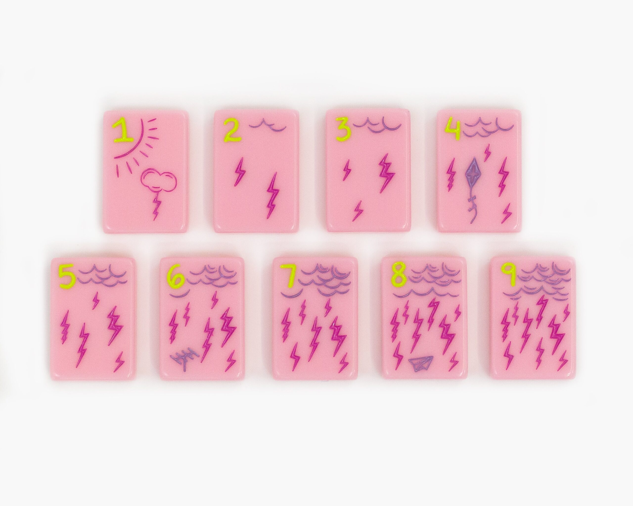 Petal Pink Playful Graphic American Mahjong Set - 160 Acrylic Tiles, Mat, Storage Bag & Accessories 3 Petal Pink Playful Graphic American Mahjong Set - 160 Acrylic Tiles, Mat, Storage Bag & Accessories - Image 3