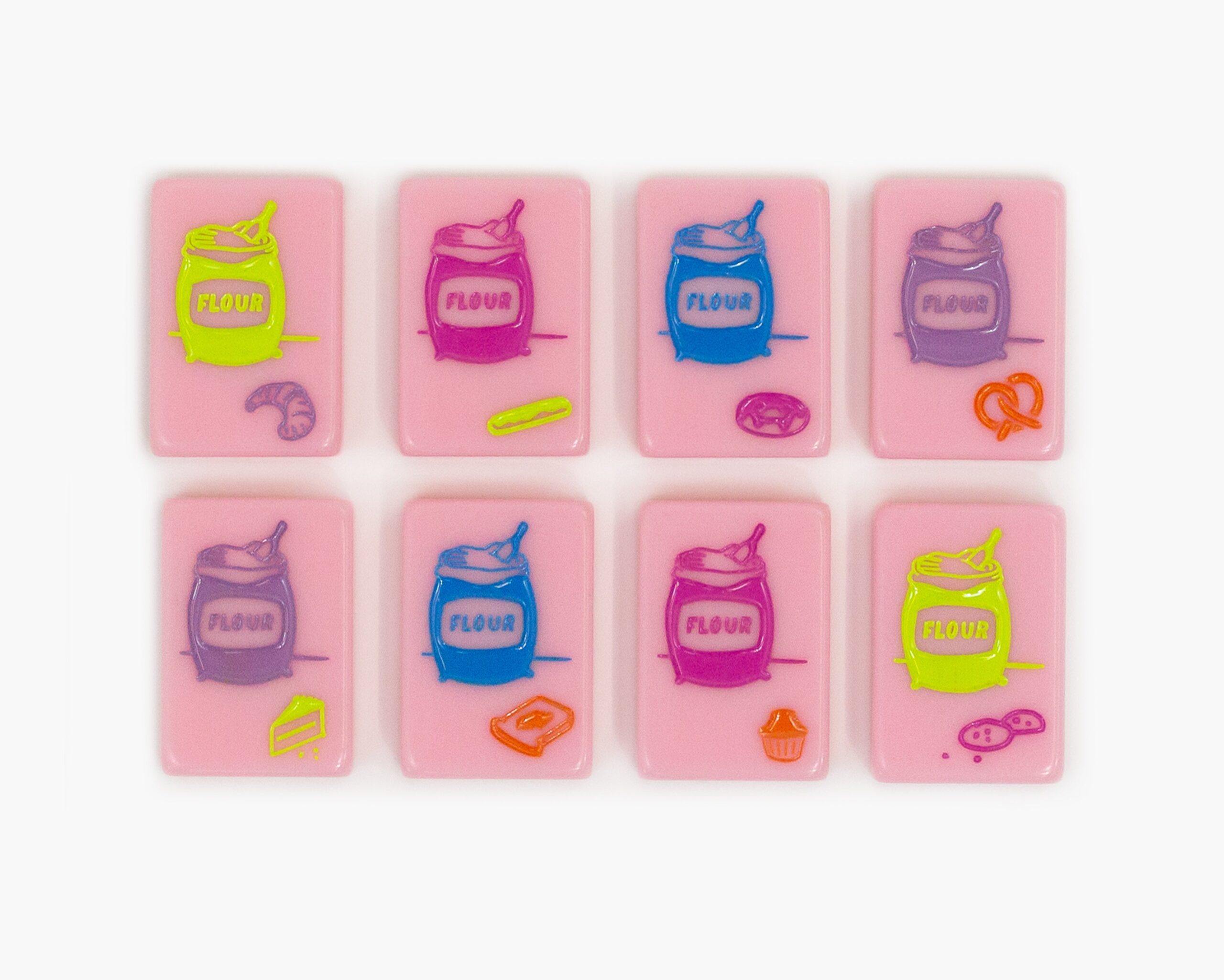 Petal Pink Playful Graphic American Mahjong Set - 160 Acrylic Tiles, Mat, Storage Bag & Accessories 4 Petal Pink Playful Graphic American Mahjong Set - 160 Acrylic Tiles, Mat, Storage Bag & Accessories - Image 4