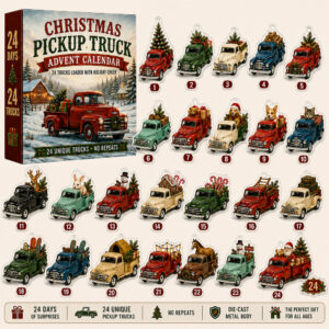 Christmas Pickup Truck 24-Day Advent Calendar 2026 for Christmas and Truck Lovers