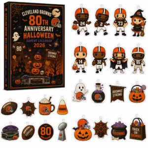 Cleveland Browns 80th Anniversary Halloween Advent Calendar 2026 for Football Fans
