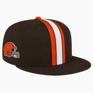 Cleveland Browns Brown Orange White Team Stripe Embroidered Logo Snapback Cap for Football Fans
