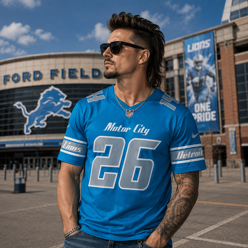 Custom Name And Number Detroit Lions 2026 Rivalries Full Throttle Football Jersey For Football Fans 3 Custom Name And Number Detroit Lions 2026 Rivalries Full Throttle Football Jersey For Football Fans - Image 3