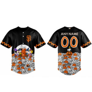 Custom Name And Number San Francisco Giants x Peanuts Night 2026 Halloween Baseball Jersey for Baseball and Peanuts Fans
