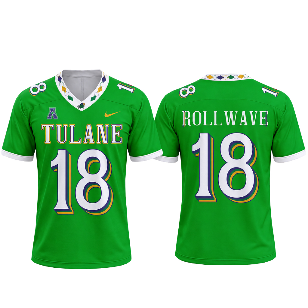 Custom Name And Number Tulane Green Wave x Mardi Gras 2026 Football Jersey for College Football Fans 1 Custom Name And Number Tulane Green Wave x Mardi Gras 2026 Football Jersey for College Football Fans