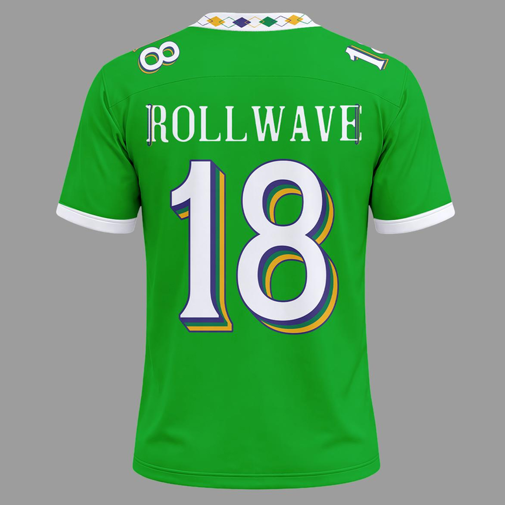 Custom Name And Number Tulane Green Wave x Mardi Gras 2026 Football Jersey for College Football Fans 4 Custom Name And Number Tulane Green Wave x Mardi Gras 2026 Football Jersey for College Football Fans - Image 4