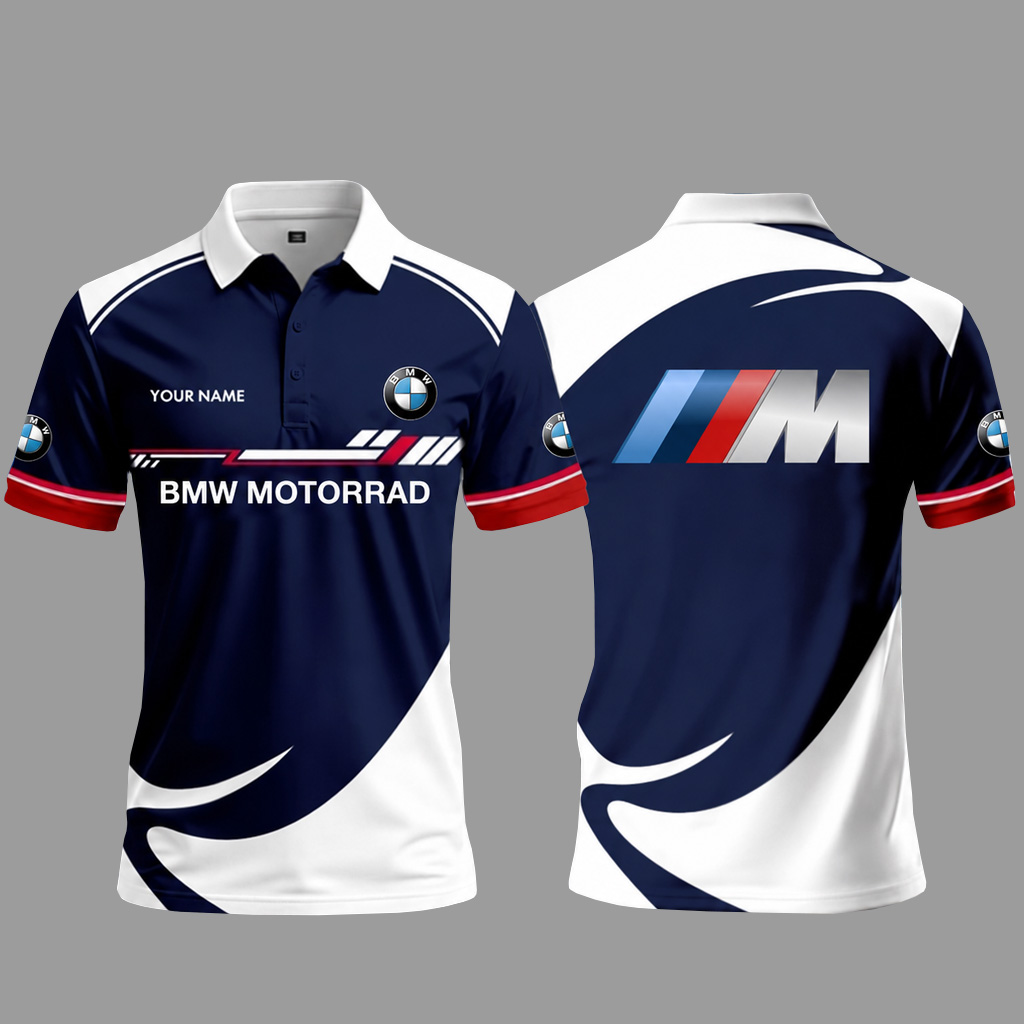 Custom Name BMW Motorrad Power Racing Polo Shirt for Motorcycle Racing Fans 1 Custom Name BMW Motorrad Power Racing Polo Shirt for Motorcycle Racing Fans