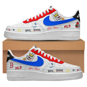 Custom Name Boston Red Sox x Back To School Shoes Sneakers for Baseball Fans