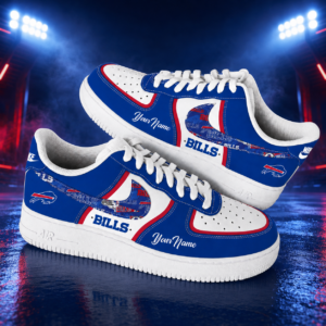 Custom Name Buffalo Bills Charging Pride Version 1 Shoes Sneakers for Football Fans