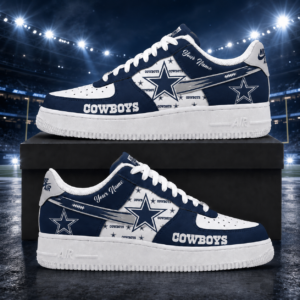 Custom Name Dallas Cowboys Star Pride Shoes Sneakers for Football Fans