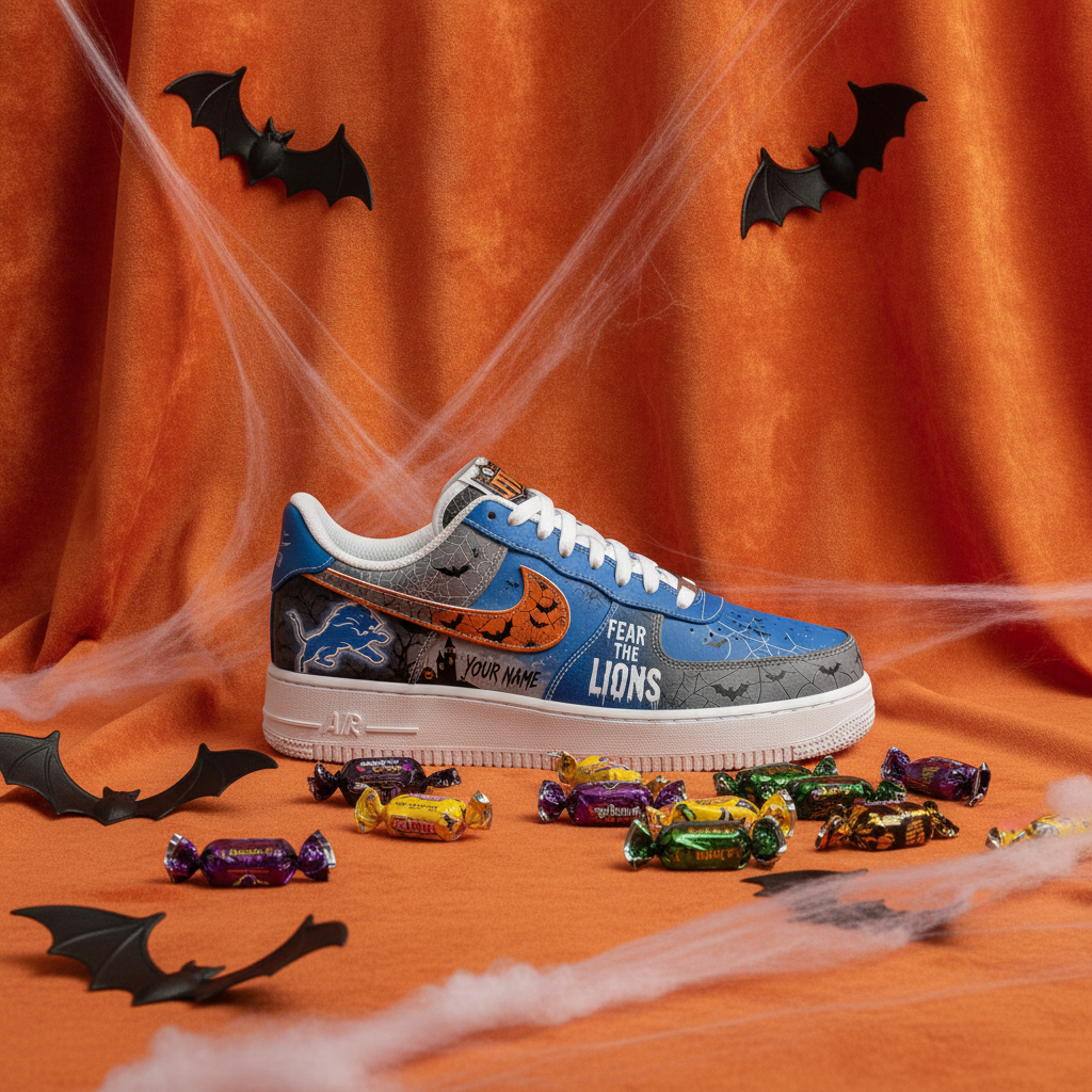 Custom Name Detroit Lions Fear The Commanders Shoes Sneakers for Football Fans 3 Custom Name Detroit Lions Fear The Commanders Shoes Sneakers for Football Fans - Image 3