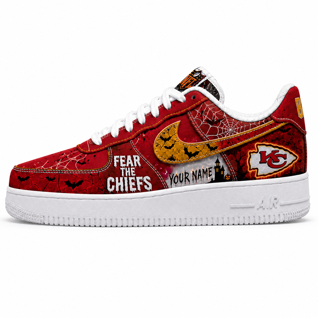 Custom Name Kansas City Chiefs Fear The Commanders Shoes Sneakers for Football Fans 1 Custom Name Kansas City Chiefs Fear The Commanders Shoes Sneakers for Football Fans