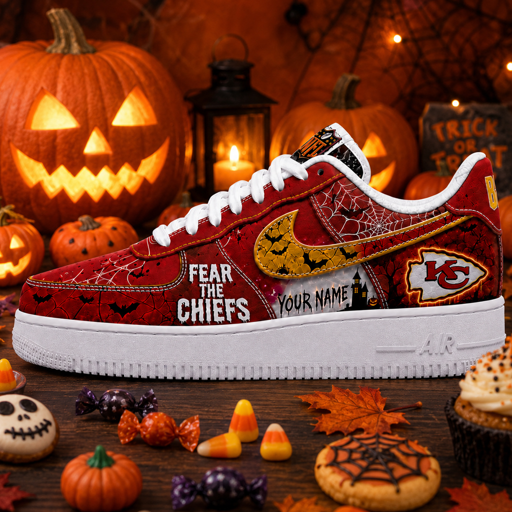 Custom Name Kansas City Chiefs Fear The Commanders Shoes Sneakers for Football Fans 2 Custom Name Kansas City Chiefs Fear The Commanders Shoes Sneakers for Football Fans - Image 2