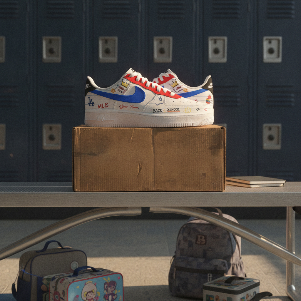 Custom Name Los Angeles Dodgers x Back To School Shoes Sneakers for Baseball Fans 3 Custom Name Los Angeles Dodgers x Back To School Shoes Sneakers for Baseball Fans - Image 3