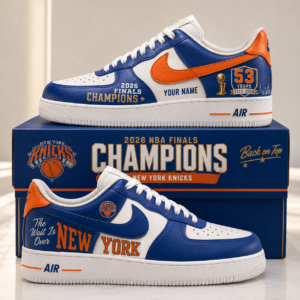 Custom Name New York Knicks 2026 Finals Champions Shoes Sneakers Version 6 for Basketball Fans
