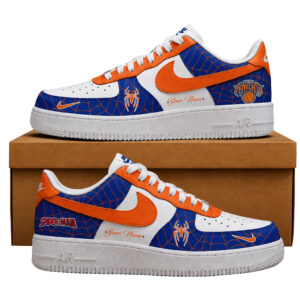 Unique Custom Name New York Knicks x Spider-Man Shoes Sneakers for Basketball Fans