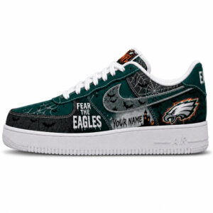 Custom Name Philadelphia Eagles Fear The Commanders Shoes Sneakers for Football Fans