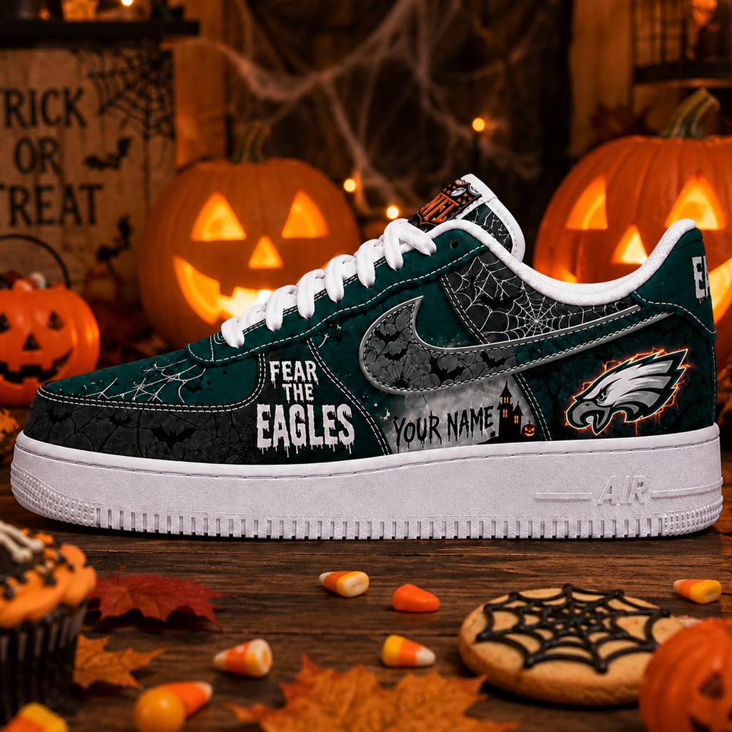 Custom Name Philadelphia Eagles Fear The Commanders Shoes Sneakers for Football Fans 2 Custom Name Philadelphia Eagles Fear The Commanders Shoes Sneakers for Football Fans - Image 2