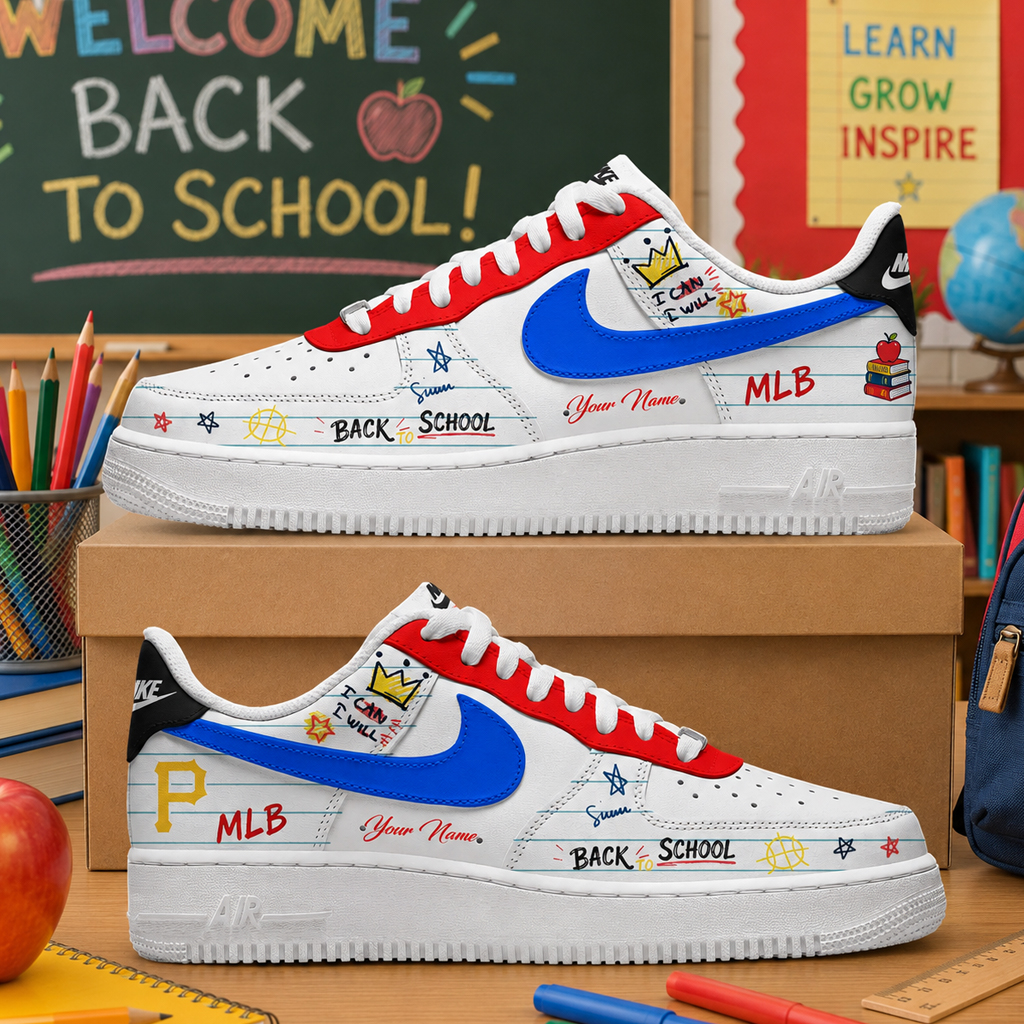 Custom Name Pittsburgh Pirates x Back To School Shoes Sneakers for Baseball Fans 2 Custom Name Pittsburgh Pirates x Back To School Shoes Sneakers for Baseball Fans - Image 2