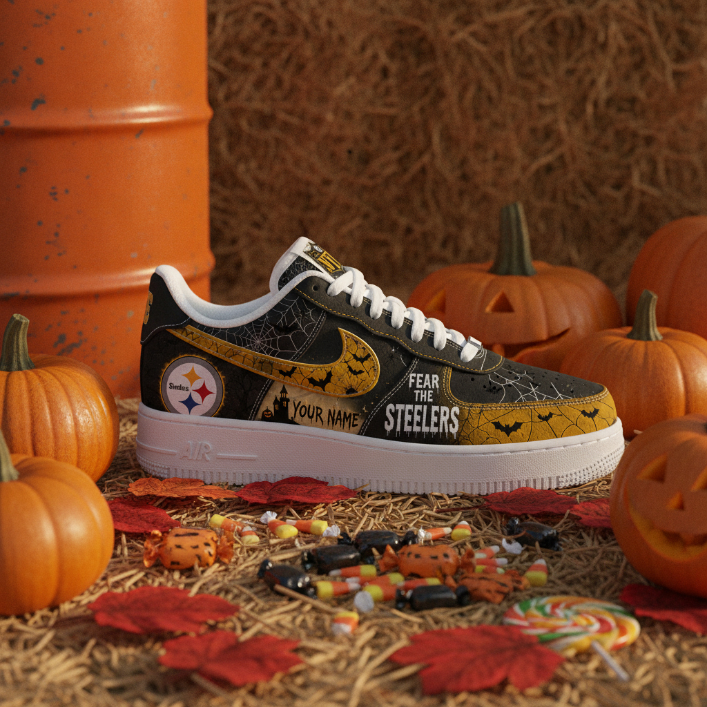Custom Name Pittsburgh Steelers Fear The Commanders Shoes Sneakers for Football Fans 2 Custom Name Pittsburgh Steelers Fear The Commanders Shoes Sneakers for Football Fans - Image 2