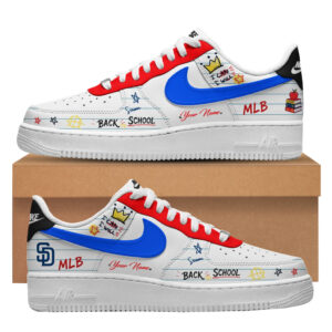 Custom Name San Diego Padres x Back To School Shoes Sneakers for Baseball Fans