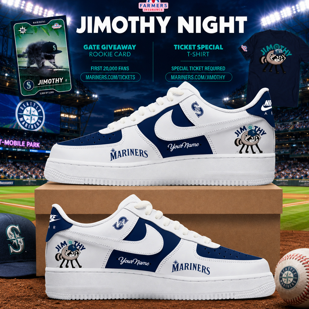 Custom Name Seattle Mariners Jimothy Night 2026 Shoes Sneakers Version 1 for Football Fans 2 Custom Name Seattle Mariners Jimothy Night 2026 Shoes Sneakers Version 1 for Football Fans - Image 2
