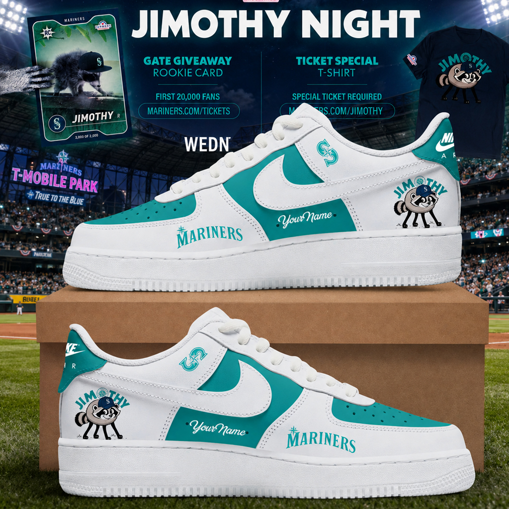 Custom Name Seattle Mariners Jimothy Night 2026 Shoes Sneakers Version 2 for Football Fans 2 Custom Name Seattle Mariners Jimothy Night 2026 Shoes Sneakers Version 2 for Football Fans - Image 2