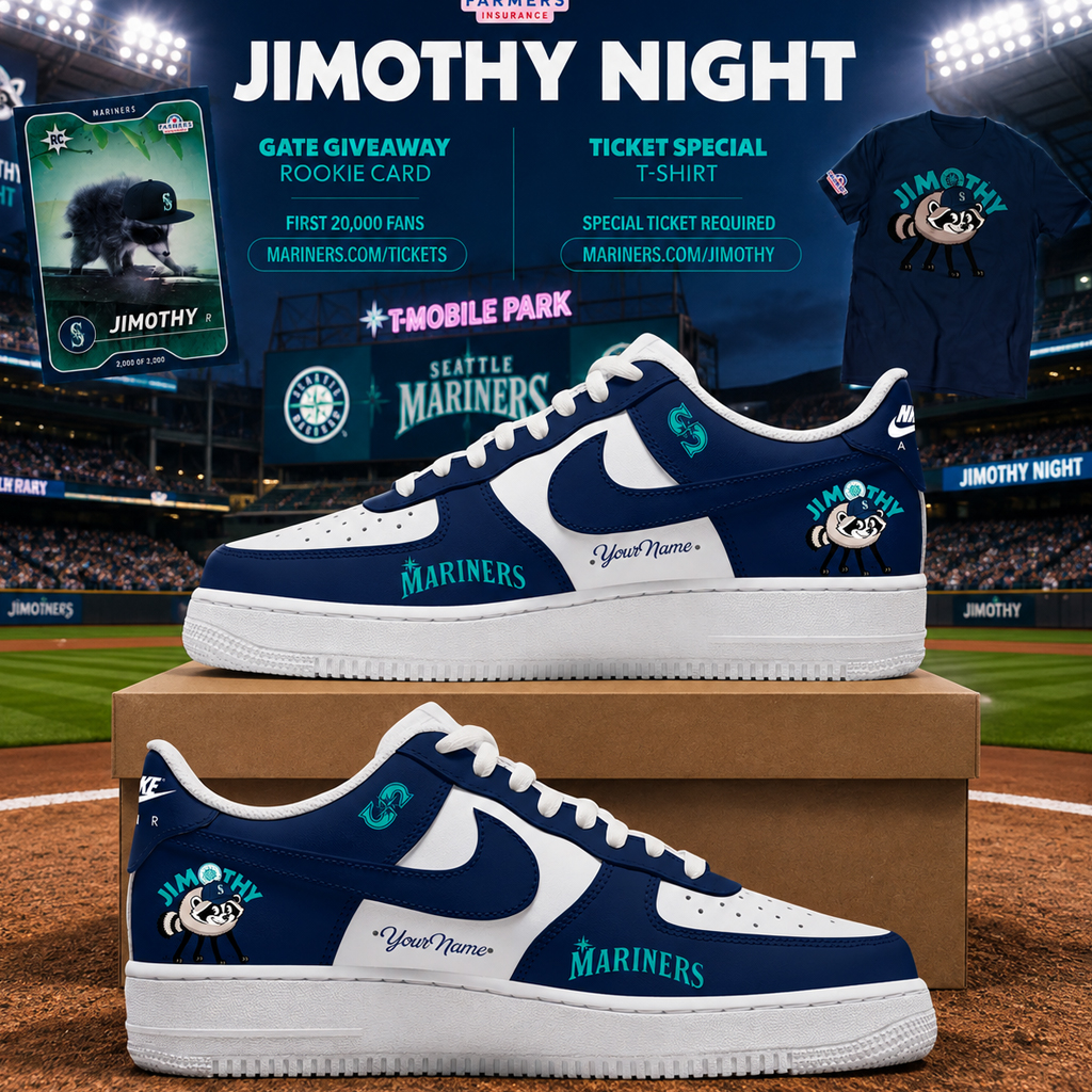 Custom Name Seattle Mariners Jimothy Night 2026 Shoes Sneakers for Football Fans 2 Custom Name Seattle Mariners Jimothy Night 2026 Shoes Sneakers for Football Fans - Image 2