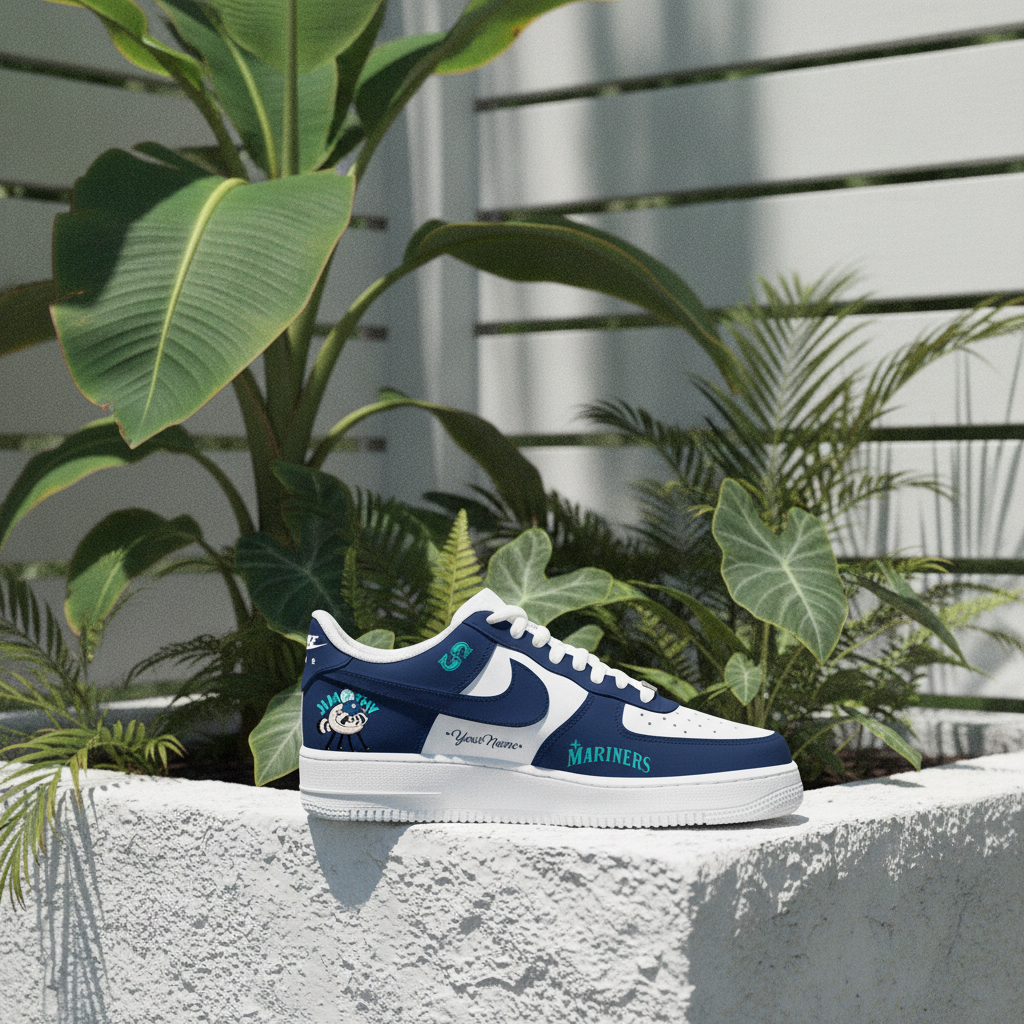 Custom Name Seattle Mariners Jimothy Night 2026 Shoes Sneakers for Football Fans 3 Custom Name Seattle Mariners Jimothy Night 2026 Shoes Sneakers for Football Fans - Image 3